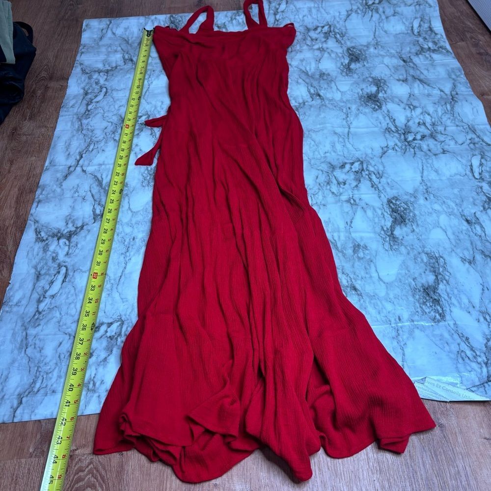 Knox Rose Red tiered Dress maxi size XS romantic boho casual Sleeveless - Picture 5 of 6